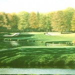 “13th At Stanwich” oil on linen 28” X 42” 1996   -   Price: $10,000.00